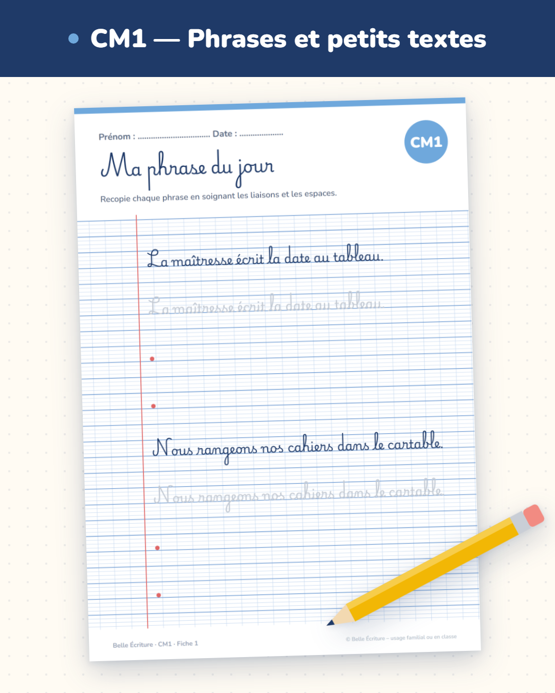 CM1 — Phrases et petits textes